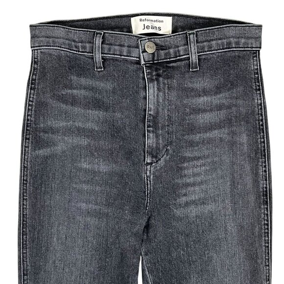 Reformation May High Skinny Jeans in Washed Black Size 28 - Picture 8 of 15
